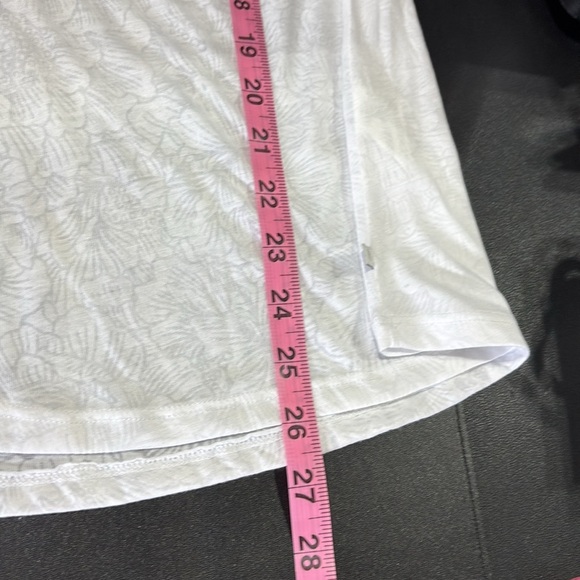 Marika Sheer White floral, sleeveless,scoop neck,soft comfy, athletic-casual - Picture 7 of 9